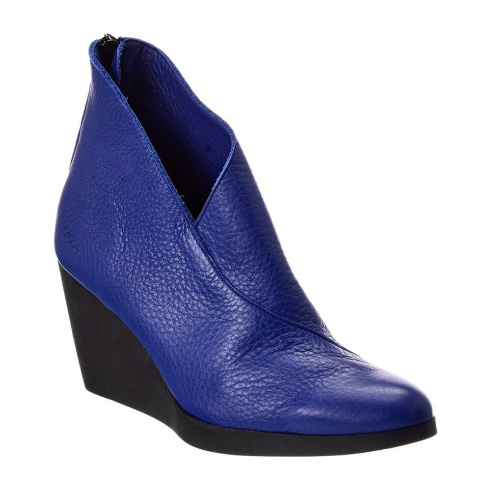 Arche Vitzo Leather Wedge Bootie, Blue